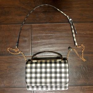 Who What Wear Gingham Convertible Cocktail Bag